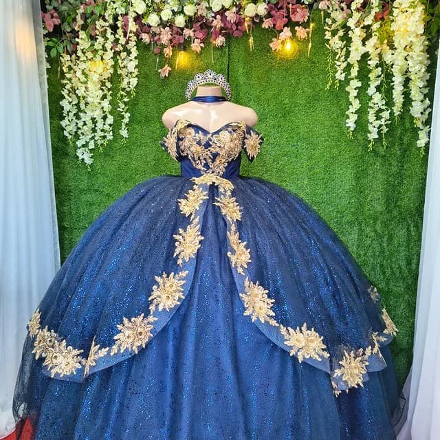 Royal Blue Princess Style Quinceañera Gown